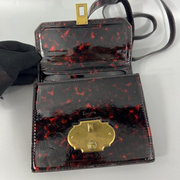 Miss Albright Anthro Tortoise Mini Satchel/Crossbody Bag - Picture 10 of 13